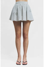 Load image into Gallery viewer, Flower Appliqué Stripe Mini Skirt
