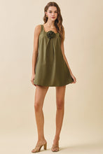 Load image into Gallery viewer, A Line Floral Detail Mini Dress
