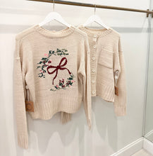 Load image into Gallery viewer, Bow Wreath Cardigan
