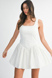 Stripe Square Neck Mini