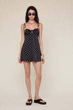Load image into Gallery viewer, Satin Polka Dot Mini Dress

