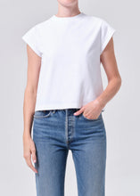 Load image into Gallery viewer, Bryce Cap Sleeve Tee in White
