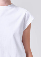 Load image into Gallery viewer, Bryce Cap Sleeve Tee in White
