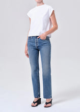 Load image into Gallery viewer, Bryce Cap Sleeve Tee in White
