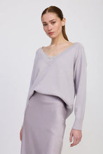Load image into Gallery viewer, Lace Peekaboo Raglan Knit Sweater
