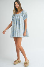 Load image into Gallery viewer, Cotton Floral Button Up Mini Dress
