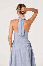Load image into Gallery viewer, Meana Gingham Halter Midi Dress
