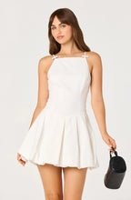 Load image into Gallery viewer, Tionna Bow-Detail Apron Neck Bubble Mini Dress
