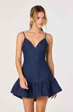 Load image into Gallery viewer, Kyndal Denim Fit &amp; Flare Mini
