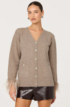 Load image into Gallery viewer, Grie Feather Trim Cardigan
