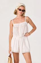 Load image into Gallery viewer, Abrielle Lace Trim Cropped Tank
