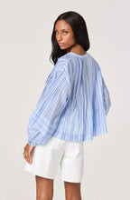 Load image into Gallery viewer, Ericka Striped Balloon Sleeve Blouse
