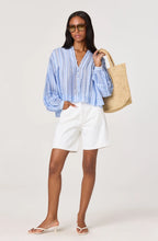 Load image into Gallery viewer, Ericka Striped Balloon Sleeve Blouse
