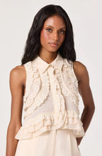 Load image into Gallery viewer, Nienna Layered Ruffle Cropped Top
