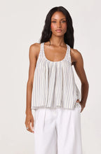 Load image into Gallery viewer, Aggie Stripe Pleated Racerback Tank
