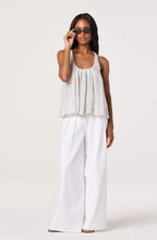 Load image into Gallery viewer, Aggie Stripe Pleated Racerback Tank

