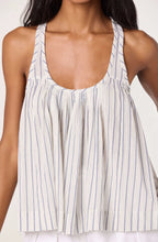 Load image into Gallery viewer, Aggie Stripe Pleated Racerback Tank
