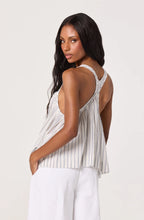 Load image into Gallery viewer, Aggie Stripe Pleated Racerback Tank
