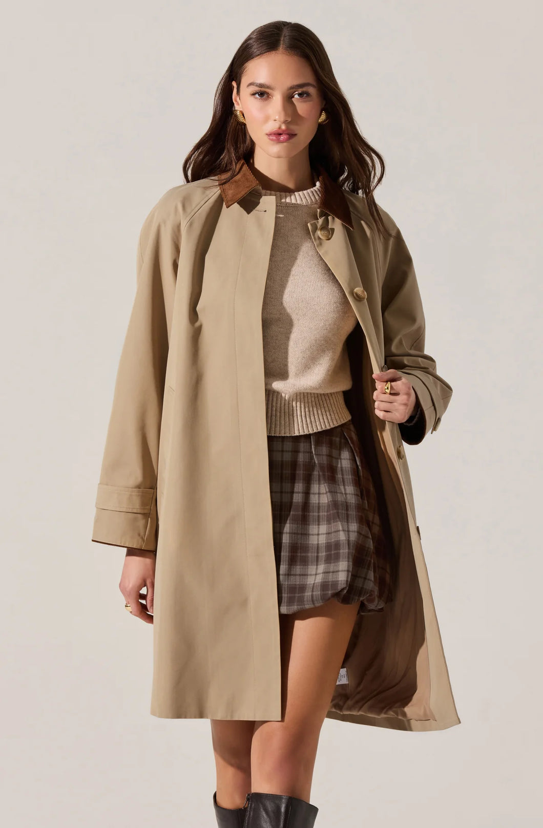 Raiden Contrast Trench Coat