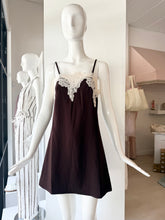 Load image into Gallery viewer, Lace Slip Mini Dress Brown
