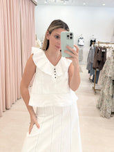 Load image into Gallery viewer, Flutter Sleeve Poplin Midi Skirt Set
