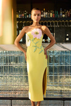 Load image into Gallery viewer, Hope Strapless Midi Dress in Yellow
