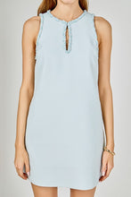 Load image into Gallery viewer, Powder Blue Textured Mini Dress
