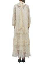 Load image into Gallery viewer, Olympia Mock Neck Lace Maxi Dress
