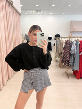 Load image into Gallery viewer, Gingham Print Side Slit Skort

