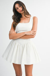 Stripe Square Neck Mini