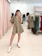 Load image into Gallery viewer, Chocolate Stripe Puff Sleeve Mini
