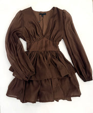 Load image into Gallery viewer, Chocolate Long Sleeve Tiered Mini
