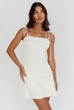 Load image into Gallery viewer, Cream Lace Ruffle Fit and Flare
