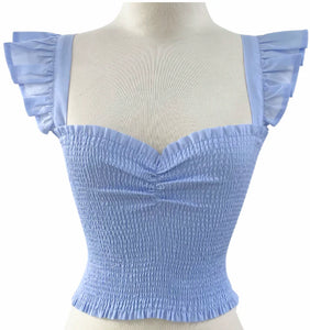 Periwinkle Flutter Sleeve Skirt Set