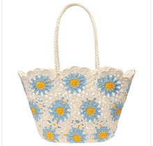 Load image into Gallery viewer, Flower Crochet Tote
