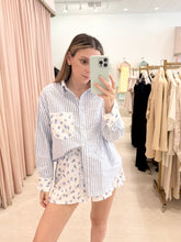 Load image into Gallery viewer, Floral &amp; Stripe Button Up Short Set
