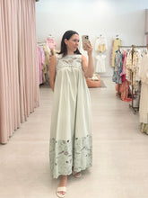 Load image into Gallery viewer, Mint Lacey Embroidered Maxi Dress
