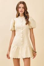 Load image into Gallery viewer, Scalloped Detail Ruffle Hem Dress
