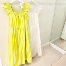 Load image into Gallery viewer, Ruffle Poplin Midi Dress
