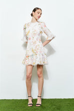 Load image into Gallery viewer, Floral Lace Trim Mini Dress
