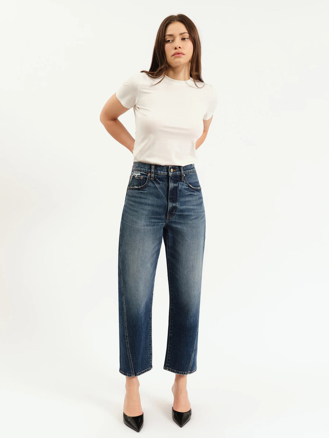 Westward Barrel Leg Jean in Authentic