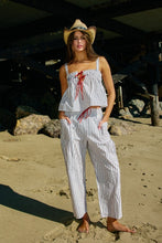 Load image into Gallery viewer, Contrast Drawstring Detail Stripe Print Pants
