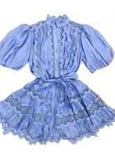 Load image into Gallery viewer, Cornflower Ric Rac Mini Dress

