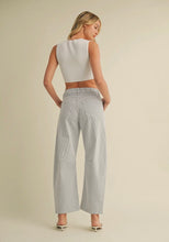 Load image into Gallery viewer, Striped Barrel Jean
