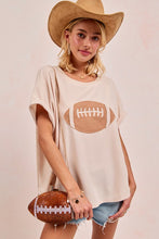 Load image into Gallery viewer, Football Patchwork Waffle Tee
