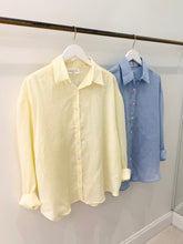 Load image into Gallery viewer, Butter Yellow Linen Button Up
