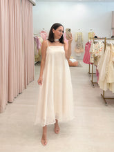Load image into Gallery viewer, A Line Lace Ivory Midi Dress
