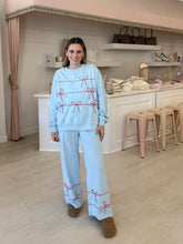 Load image into Gallery viewer, Baby Blue Bow Sweatsuit

