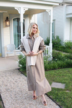 Load image into Gallery viewer, Stripe Maxi Shirt Dress W Sweater
