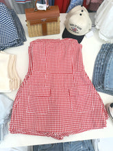 Load image into Gallery viewer, Checker Pocket Tube Mini Romper

